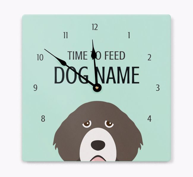 Time To Feed: Personalized {breedFullName} Wall Clock